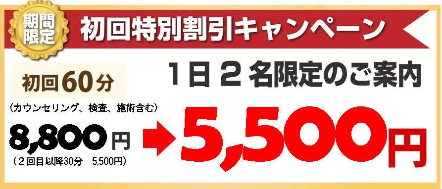 初回割引8,800円→5,500円